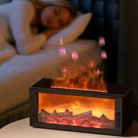 Đèn xông tinh dầu siêu âm phun sương mini tạo ẩm – Máy khuếch tán tinh dầu kèm đèn ngủ