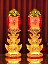 ♞,♘Đèn Yuanbao, đèn LED Thần Tài, đèn Phật, đèn trường thọ, đèn bàn Phật, đèn bàn, bàn nến điện, tư