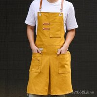 Denim Japanese Apron Milk Tea Shop Flower Shop Outdoor Gardening Work Clothes Barber Barista Apron Whole Body A1FV