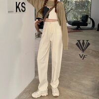 ĐEN.XÁM.TRẮNG-QUẦN JEANS NỮ LƯNG CAO SUÔNG RỘNG DÀI CHẠM MẮT CÁ (VIET FASHION)
