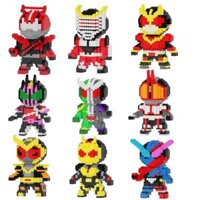 Đeo mặt nạ Vua Hiệp Sĩ 55501 tay lắp ráp khối xây dựng Heisei Emperor Rider đồ chơi mô hình hạt nhỏ DIY