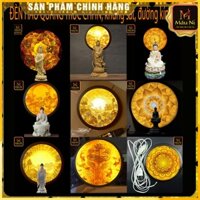 đẹp - [ ĐÈN THỜ PHẬT hào quang đường kính 30cm, [ big ] MÂU NI tôn tượng, tượng thờ cúng - Đèn đã được đấu