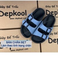 DÉP 2 KHÓA BÀN CHÂN BẸT - Làm theo trình trạng chân - Xanh môn