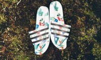 Dép adidas Floral – Trắng