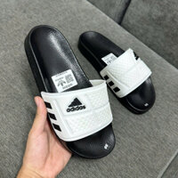 Dép ADIDAS quai ngang nam nữ lô gô in nổi mặt quai hoạ tiết  cạnh đế ADIDAS