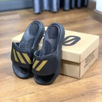 Dép Alphabounce nam nữ đen sọc vàng,dép adidas Alphabounce phiên bản sọc ngang đế êm chống trơn trượt thể thao