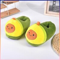 Dép Ấm Áp Nữ Hình Màu Xanh Lá Cây Dễ Thương Mờ Ngộ nghĩnh Ấm Áp Chống Trơn Trượt Giày Trái Cây Mềm Cho Phòng Ngủ Trong Nhà Bé Trai