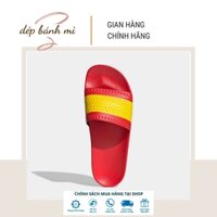 Dép bánh mì adidas đỏ quai vàng -G55382