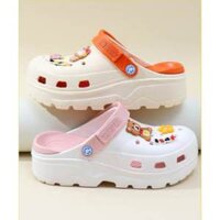 Dép bánh mì, Dép nữ độn đế 4cm đi mưa kiểu dáng unisex mẫu mới 2024 -Shoes -Giày - Sandal