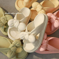 Dép Bánh Mì hình nơ - Dép Phao Xốp hoạ tiết thắt nơ