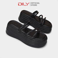 Dép bánh mì nữ DILY đế cao quai thanh mảnh tôn chân, dép nữ chống trượt cao 7.5cm DL0521