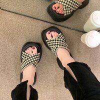 DÉP BÁNH MÌ QUAI CHÉO KẺ CARO HÀNG QC FULL BOX