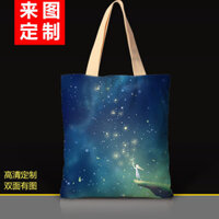 Đẹp Bầu Trời Đầy Sao Minh Họa Túi Vải Tùy Chỉnh Tự Làm Đơn Giản Phù Hợp Với Sinh Viên Đại Học Một Vai Túi Tote Quà Tặng WTT2025.3.27