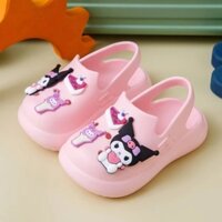 Dép Bé Gái Hoạ Tiết Kuromi Siêu Xinh đế mềm cao giúp em có thể thoải mái chạy nhảy BST hè 2024
