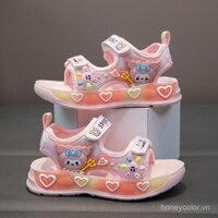 Dép bé gái mùa hè 2025, giày đi biển, dép hở mũi, giày thời trang cho bé gái, không trượt, đế mềm, cho trẻ em trung và lớn