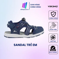Dép bé gái sandal Sandal Viking bịt mũi màu Xanh Đen, đế da thật, nhẹ nhàng êm chân cho cả bé trai, chính hãng