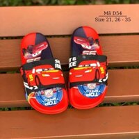 Dép bé trai ô tô MCQUEEN nhựa dẻo cao cấp mang trong nhà quai ngang thời trang nhẹ êm chống trơn trượt cho trẻ em 1 - 10 tuổi D54