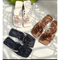 Dép bệt nữ quai xỏ ngón có nơ TTHSHOES bigsize từ 35 đến 45