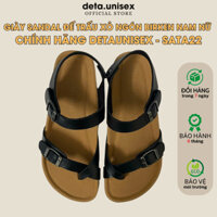 Dép Birken đế trấu sandal xỏ ngón nam nữ Detaunisex cực bền êm chân - SATA22