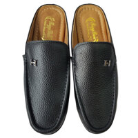 Dép Bít Đầu Nam BIGGBEN Da Bò Thật Cao Cấp SB126 - Đen - 39