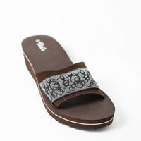 Dép Bitis nữ quai ngang đế 5cm - Nâu - 36