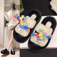 Dép Bông Cotton Kẹo Xoắn DIY Đế Dày Chống Trượt Dép Lông Hoạt Hình Dễ Thương Mùa Thu Đông Ấm Áp DTQ7 
CamCamshoes