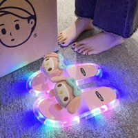 Dép Bông Đèn LED Hình Thú Cực Yêu 🐰✨