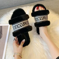 Dép bông - dép lông đi trong nhà, đế cao su —- đi cực êm chân, trống trơn- chượt, hot treend 2025