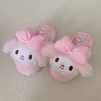 Dép Bông Đi Trong Nhà Hình Melody Kuromi Hello Kitty Cinnamoroll Giữ Ấm Mùa Thu Đông Cho Nữ GP2
