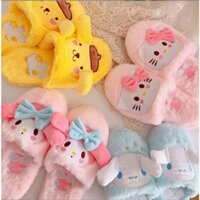 Dép bông đi trong nhà XIAODUOJIAJU chống trượt hình Hello Kitty xinh xắn thời trang 365