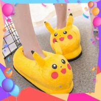 Dép bông hình pikachu xinh xắn, dép bông đi trong nhà hình thú dễ thương