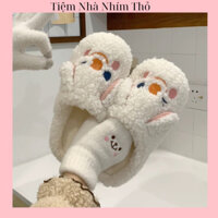 Dép bông hình thú nháy mắt ngộ nghĩnh ,Dép bông mùa đông giữ đôi chân ấm áp dễ thương,xinh xắn dành cho phái nữ