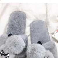 Dép bông hở mũi gấu xinh