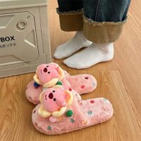 Dép bông lông cừu hình gấu bông Loopy