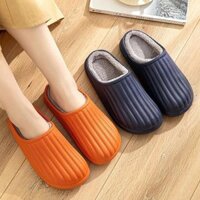 Dép bông lót lông cừu đi trong nhà Siêu Ấm, Sục EVA chống thấm, chống trơn trượt
