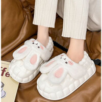 Dép bông nữ thời trang đi trong nhà hoạ tiết Thỏ Rabbit siêu ấm 899