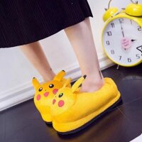 Dép bông ôm chân đi trong nhà hình Pikachu - Dép bông Pikachu vyvyshop