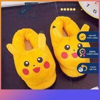 Dép bông ôm chân đi trong nhà hình Pikachu - Dép bông Pikachu shop vy