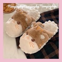 Dép bông,dép đi trong nhà hình con mèo dễ thương phong cách Ulzzang