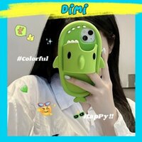 Dép cá mập ba chiều ngộ nghĩnh Apple 15 Vỏ điện thoại iPhone14promax Phong cách mới 12 Nữ 11 Vỏ mềm silicon