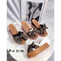 Dép cao đế xuồng buộc nơ 9p