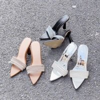 Dép cao gót 9p mũi nhọn siêu sang chảnh. Nữ DéP Shoes GiàY