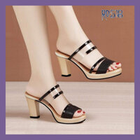 Dép cao gót meca phối nhũ 7 phân siêu sang MS68