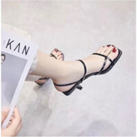 Dép cao gót xỏ ngón dây mảnh gót nhọn 7p.Size 35-43