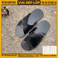 Dép cao su 2 quai chéo lốp máy bay, dép Bác Hồ thương hiệu VUA DÉP LỐP Phạm Quang Xuân