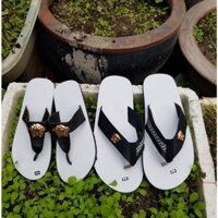 dép cặp đôi nam nữ A209 đen+F13 đen 1 bên