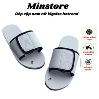 Dép cặp đôi nam nữ dép quai ngang nam nữ thời trang full trắng bigsize đế chống trơn trượt