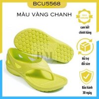 Dép chạy bộ Đài Loan, Ysandal chính hãng B&M, BCU5568 màu vàng chanh, có quai hậu xỏ ngón nam nữ, dép nhập khẩu cao cấp