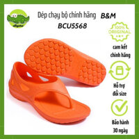 Dép chạy bộ Ysandal Đài Loan, chính hãng B&M, BCU5568 màu cam, có quai hậu xỏ ngón nam nữ, dép nhập khẩu cao cấp