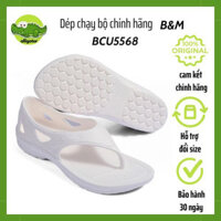 Dép chạy bộ Ysandal Đài Loan, chính hãng B&M,  BCU5568 màu trắng, dép có quai hậu xỏ ngón nam nữ